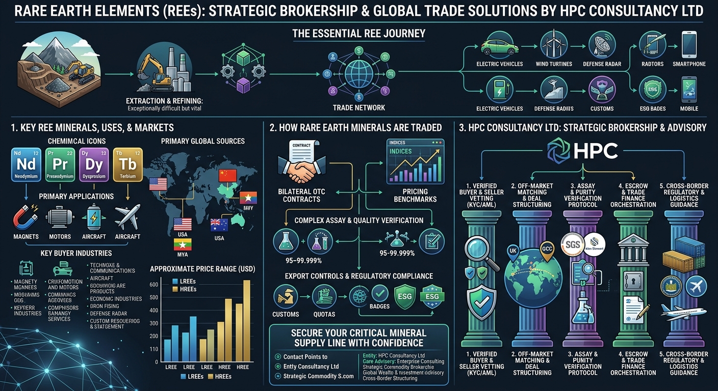 Rare Earth Elements, Worldwide Sourcing, and Strategic Brokership